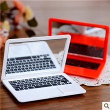 苹果笔记本镜子厂家折叠化妆镜广告镜创意镜子批发