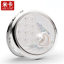 [官方]米卡化妆镜批发天使之恋心形随身美容礼品镜中秋节礼物