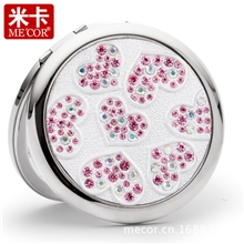 [官方]米卡化妆镜批发全是爱镶钻化妆镜时尚爱的礼物代发