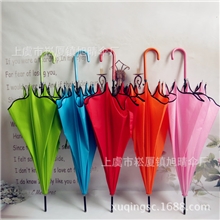 厂家现货批发供应新款阿波罗直杆公主伞，荷叶边拱形伞