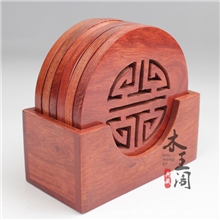 香之都红木杯垫茶垫花梨木/鸡翅木杯垫隔热垫越南工艺低价批发