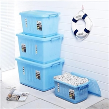 柳叶正品加厚滑轮整理箱半透明塑料收纳箱大号周转箱特价批发