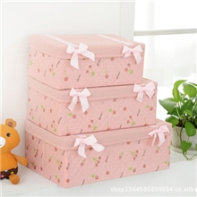 樱桃内衣收纳盒有盖内衣整理箱收纳箱蝴蝶结内衣收纳盒厂家直销