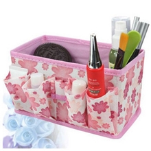 优质小花无纺布化妆品收纳盒收纳箱收纳化妆品