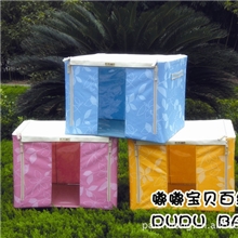 正品有盖大号DuduBaby牛津布折叠收纳箱百纳箱钢架72升整理箱