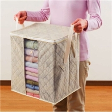 竹炭米色衣物储存袋/竹炭65L收纳箱整理袋-米色