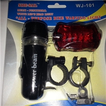 5LED自行车前灯尾灯套装/前灯+蝴蝶型尾灯套装厂方直销110克