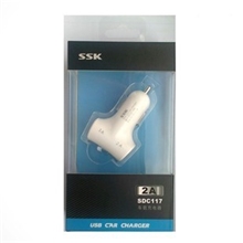 SSK飚王双USB接口车载充电器SDC117车宝车充万能型
