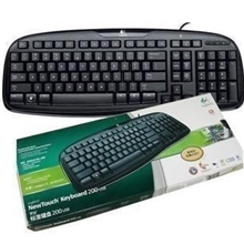 【厂家直销】罗技键盘/罗技200键盘/防水游戏键盘/USB单键盘