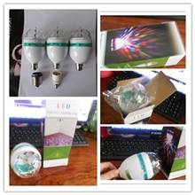 迷你LED激光灯水晶魔球七彩旋转灯泡家庭聚会灯KTV舞台灯