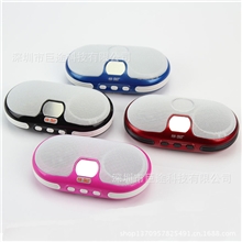 先科S-601便携式插卡迷你小音箱带收音机usb晨练mp3播放器小音响