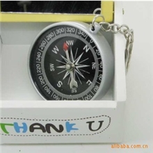 厂家直销/户外美式指北针指南针钥匙扣塑料指北针促销赠品