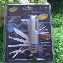 吸卡装11功能三横多用军刀户外野营户外工具刀多功能刀