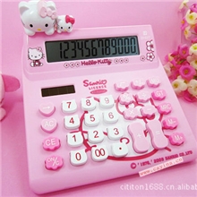 Hellokitty卡通立体可爱计算器公仔造型精美太阳能计算器KT-520