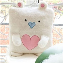 新品毛绒玩具爱心熊方熊空调毯抱枕两用