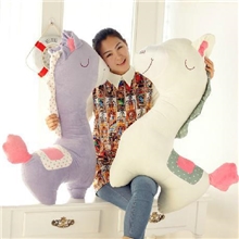 神兽小马公仔毛绒玩具毛驴玩偶海马抱枕靠背可爱小驴生日礼物