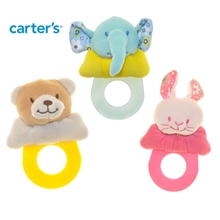 carter's卡特牙胶手摇铃婴儿牙胶摇铃玩具批发手抓摇铃益智玩具