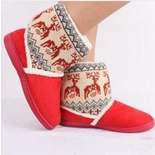 厂价批发加厚小鹿鞋小鹿靴雪地靴棉鞋家居鞋女式短靴子量大优惠