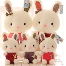 蝴蝶兔爱心兔萌萌兔毛绒玩具公仔布娃娃抱枕儿童节情人节礼物批发