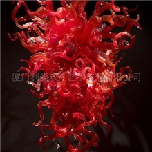 （中山古镇）玻璃大型吊灯琉璃制品工艺灯饰玻璃挂件