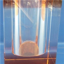 供应水晶拼色笔筒水晶工艺品