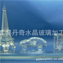 厂家直销精美水晶办公三件套水晶工艺品办公摆件