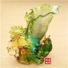 鑫钰琉璃家居装饰商务工艺品摆饰和谐生财笔筒