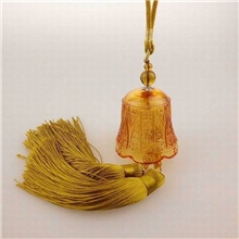 五星品质古法琉璃汽车内饰高档礼品祝福琉璃汽车挂件幸福铃铛