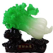 百财如意玉白菜摆件装饰品家居客厅树脂书房工艺品时尚现代