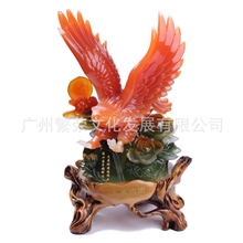 大展宏图树脂工艺品鹰摆件仿玉树脂工艺品企业礼品定制工厂供
