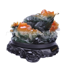 和谐生财小树脂办公摆件树脂仿玉工艺品工艺礼品厂家订制