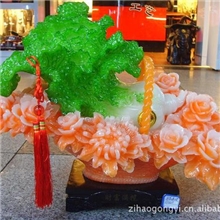 财富满揽白菜树脂工艺品仿玉开业办公礼品1个混批