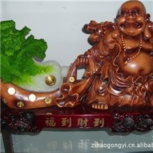 福到财到树脂工艺品仿玉摆件辟邪招财开业礼品内有1个混批