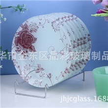 厂家供应玻璃碟子钢化玻璃圆形套餐盘子水果盘定制加工套装盘