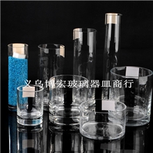 现代时尚花器玻璃花瓶水培透明直筒花瓶花富贵竹客厅落地大花瓶