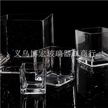 正方形水培玻璃鱼缸玻璃花瓶透明方缸花盆绿萝睡莲铜钱草器鱼