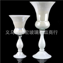 厂家批发大号玻璃花瓶婚庆摆件彩色玻璃花瓶/花插花器