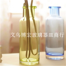 彩色透明玻璃漂流瓶3色花瓶花器家居装饰鲜花仿真花水培花插