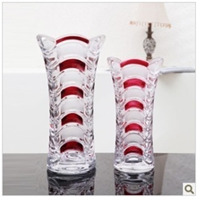 时昕：简约时尚彩色玻璃落地大花瓶/富贵竹插花瓶/水培玻璃花插