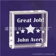 【淘宝特惠】水晶内雕（方体）天然水晶工艺品（白色）韩流