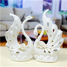 新品家饰！欧式现代情侣天鹅婚房摆设陶瓷工艺品创意礼品