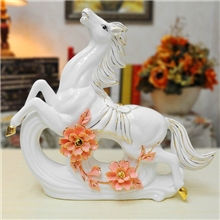 2014年备货！创意陶瓷工艺品马到成功摆件家居装饰品摆设批发