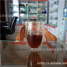 高档吹制高硼硅3.3玻璃水杯双层耐热泡茶玻璃杯茶具logo