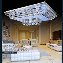 现代简约奢华水晶灯吸顶灯长方形客厅卧室餐厅LED灯饰厂家直销