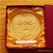 批发供应各种规格水晶太阳花奖牌水晶奖杯奖牌水晶奖牌可印LOGO