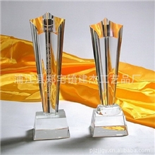 批发供应水晶奖杯水晶弧柱五角星奖杯水晶五角星工艺品