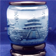 笔筒定制/瓦当笔筒/笔筒设计开发/水晶浮雕笔筒