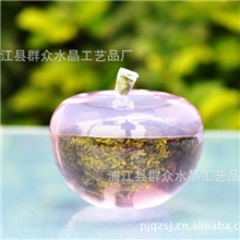 浦江群众水晶工艺品厂批发平安夜礼物圣诞礼品水晶苹果