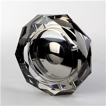 厂家供应高白料八角水晶烟灰缸浦江水晶家具摆设创意烟灰缸