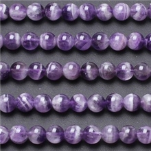 天然梦幻紫水晶半成品散珠圆珠6-16MMDIY配件天然水晶散珠